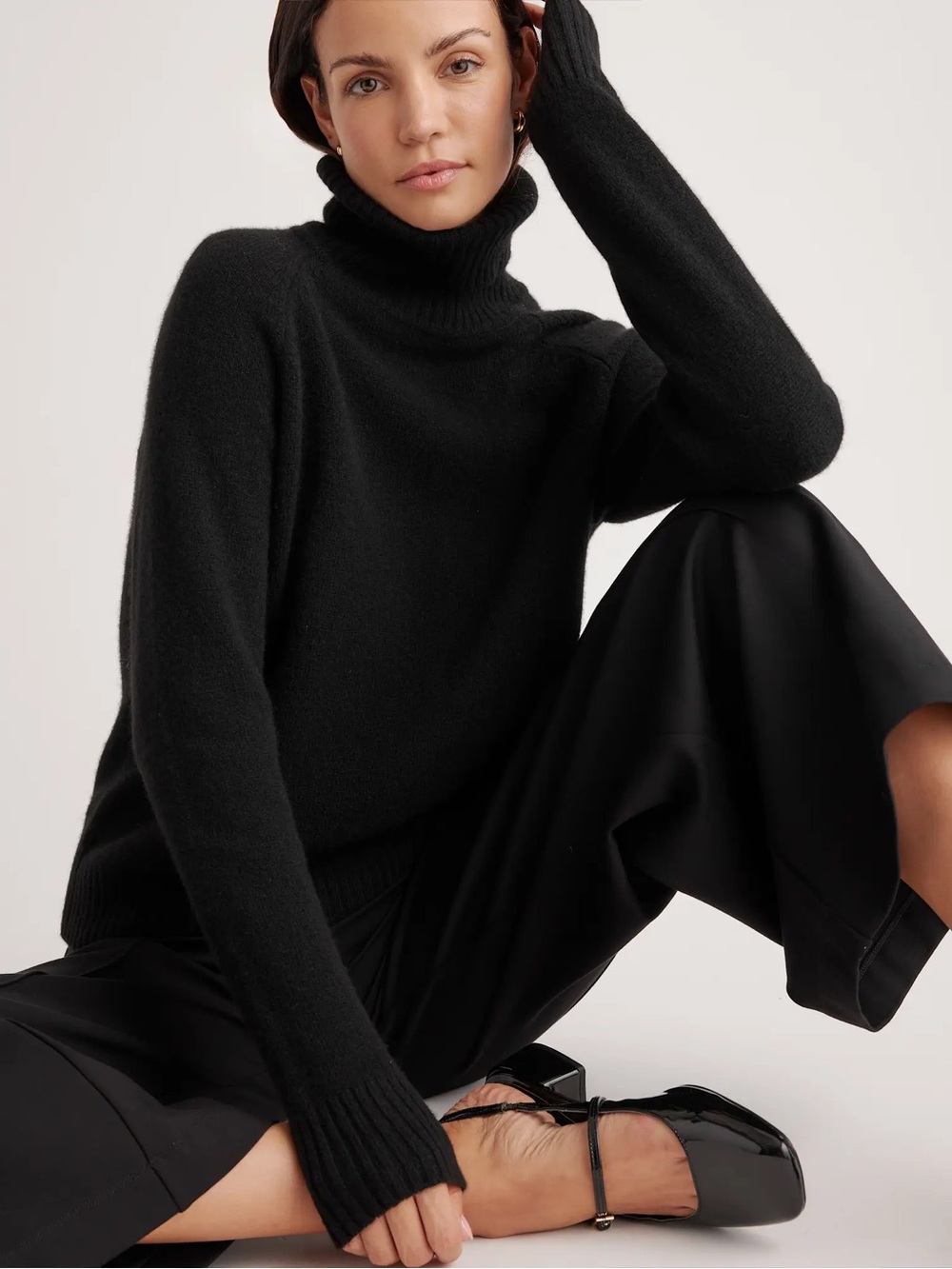 100% Yak Wool Turtleneck Sweater XL